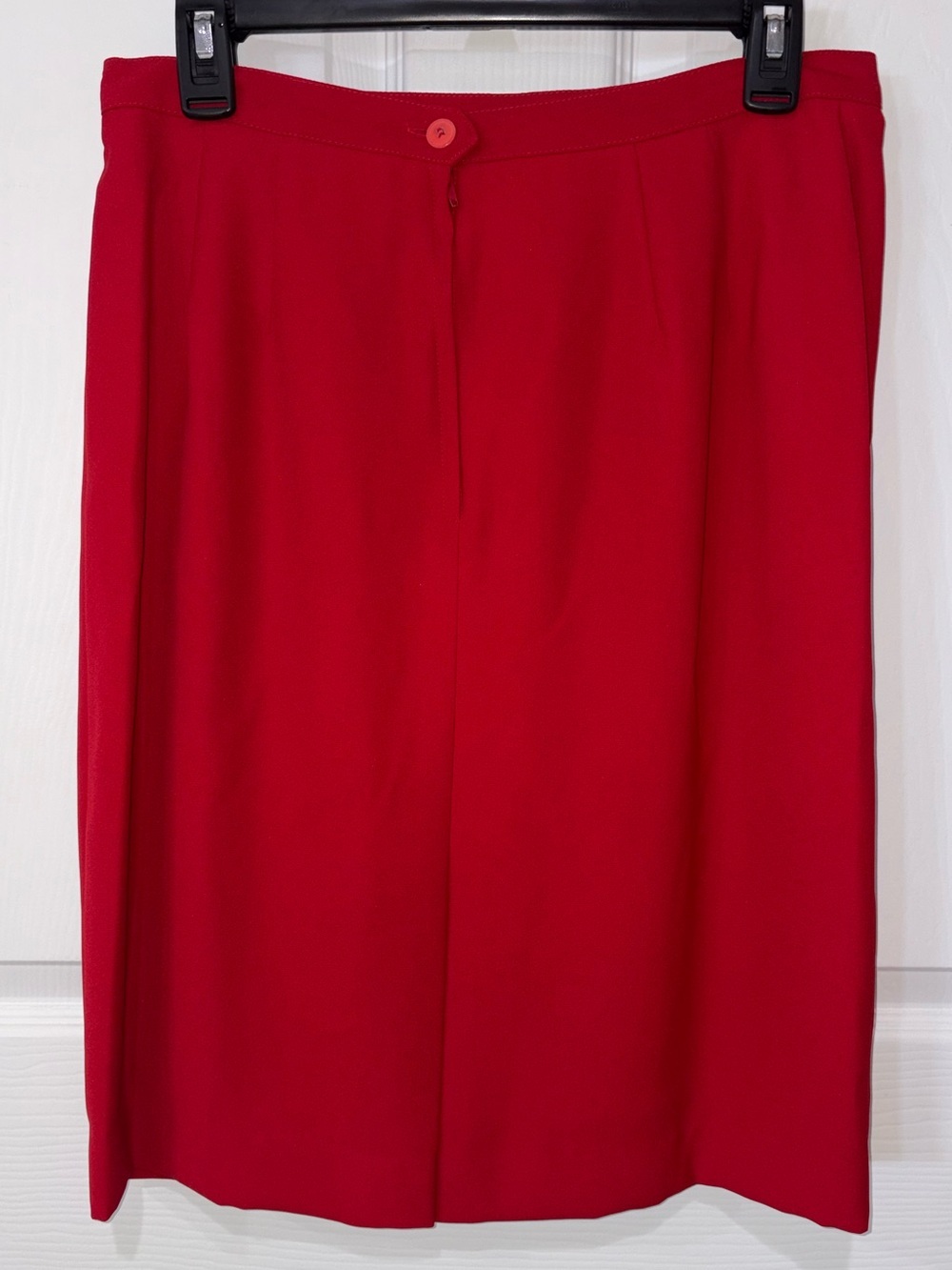 Le Suit Petite Red Skirt Suit 12P Double Breasted Blazer Career - Picture 4 of 16